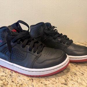 Jordan Black and Red Kids Sneakers shoes size 6
